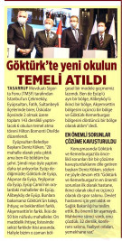 Göktürk'te yeni okulun temeli atıldı