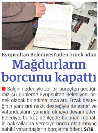 Eyüpsultan Belediyesi'nden örnek adım