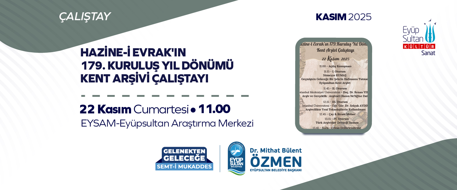HAZİNE-İ EVRAK'IN 179. KURULUŞ YILDÖNÜMÜ KENT ARŞİVİ ÇALIŞTAYI