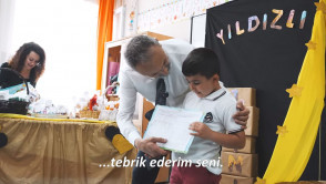 Serdar Aksun İlkokulu'nda karne heyecanı