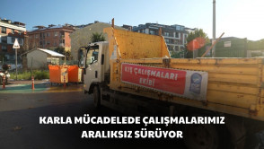 Kar ve buzlanmaya karşı gece gündüz sahadayız!